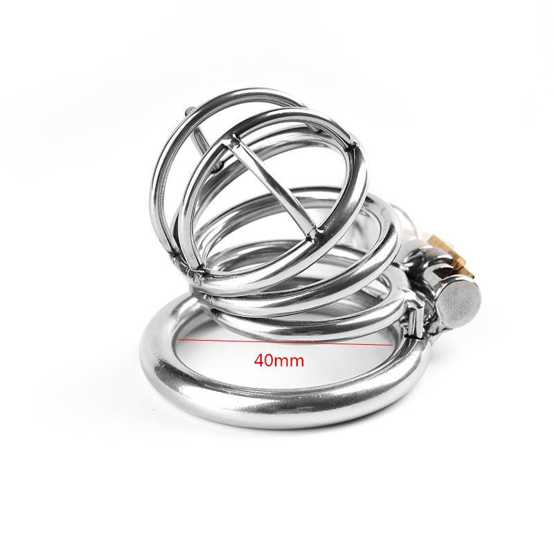 MoDi Kleines Penisschloss für Männer, Peniskäfig aus Edelstahl, Keuschheitsgürtel, Penisschloss, erotische Bondage, Treue für den Ehemann, großer Peniskäfig aus Metall