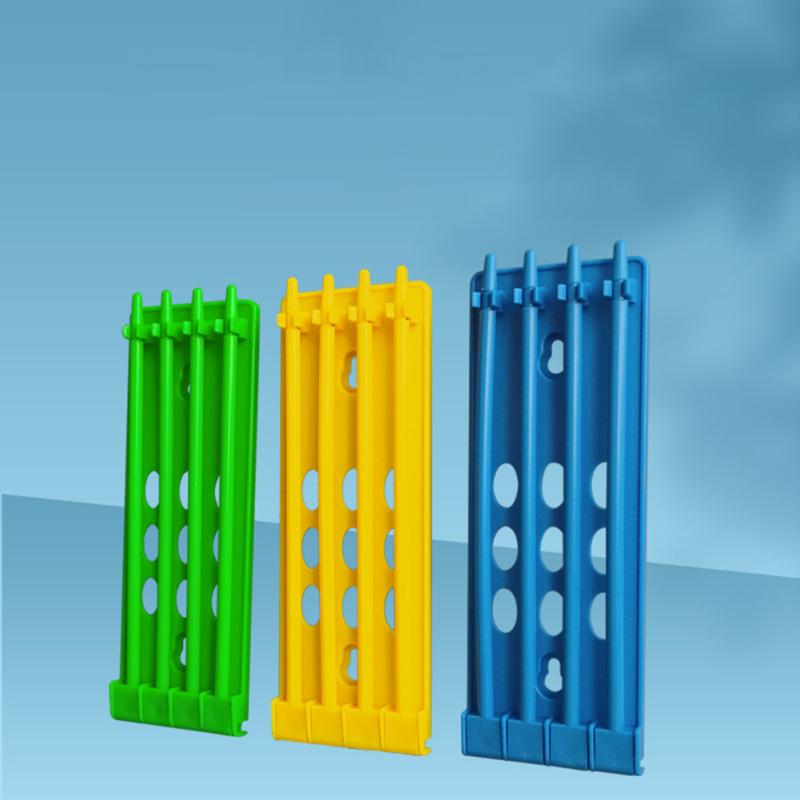 Soporte para anillo de pie de Paloma, 4 filas, gran espacio, soporte para anillo de pie colgante Multicolor, accesorios para pájaros