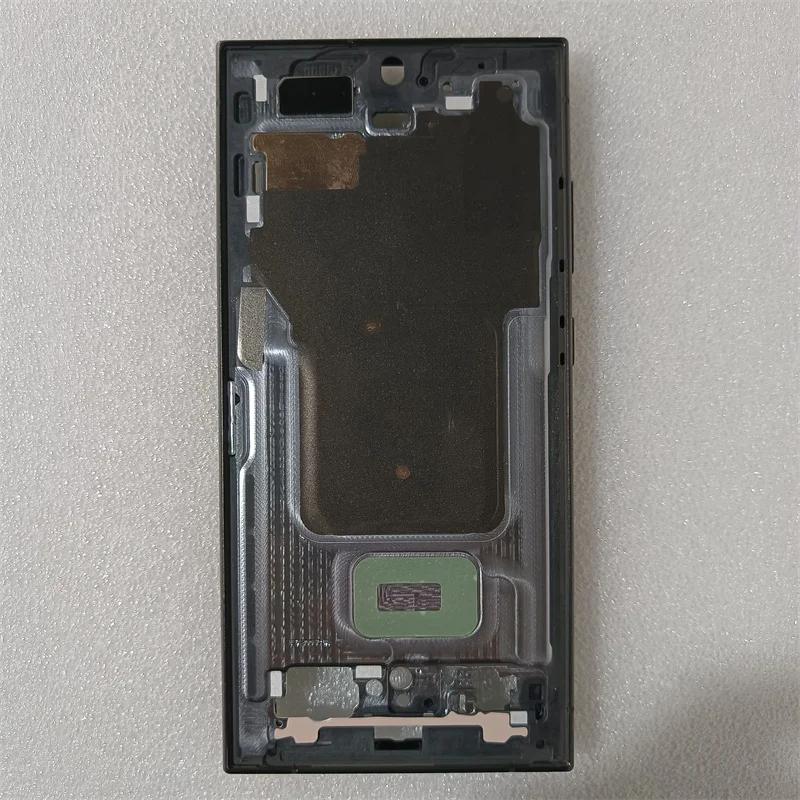 Samsung Galaxy S24 Ultra AB sürümü / ABD sürümü Orta Çerçeve Plakası Muhafaza Kartı LCD Desteği Ön Panel Çerçevesi Yedek Parçalar İçin