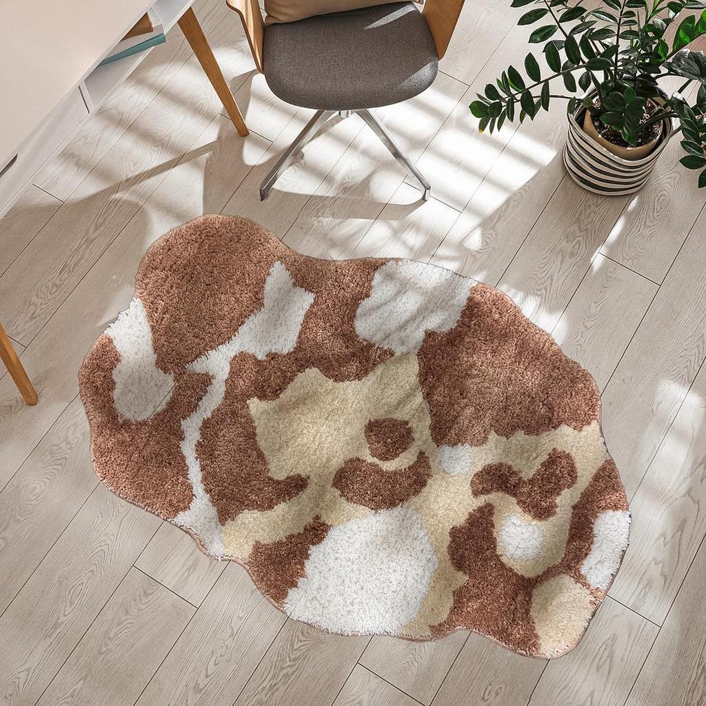 Living Room Irregular Carpet Thickened Coffee Table Mat Stain Resistant Bedside Carpet In Bedroom
