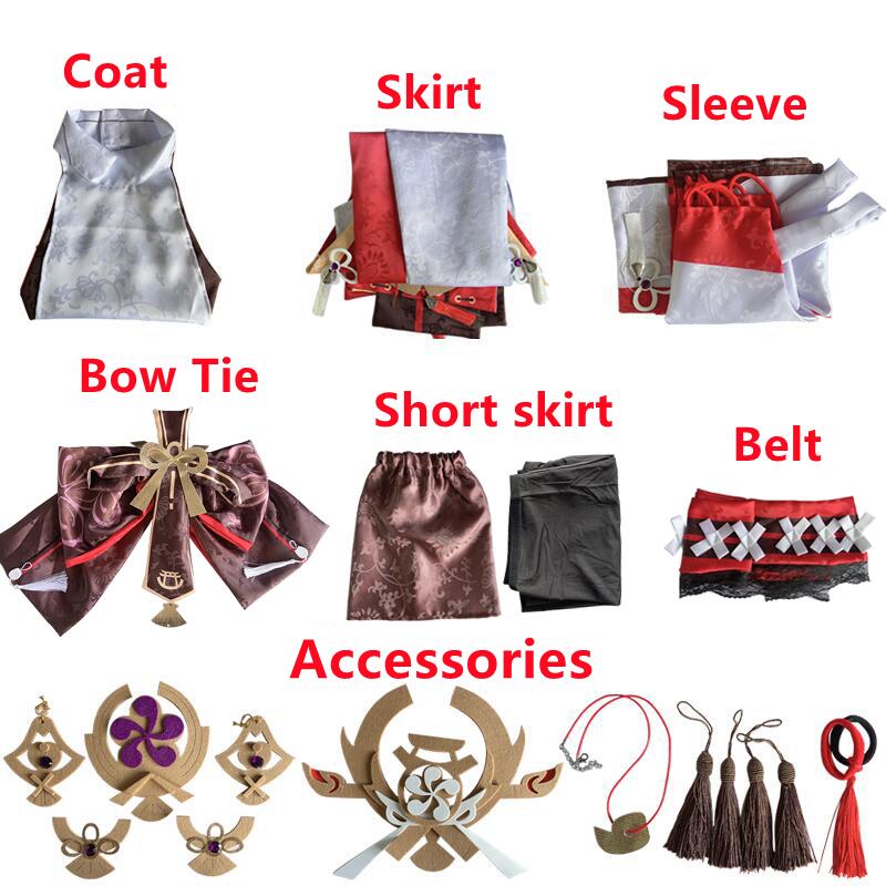 Genshin Impact Yae Miko Guuji Yae Cosplay kostym Genshin Deguisement Peruk Klänning Festoutfit Halloween kostymer för kvinnor