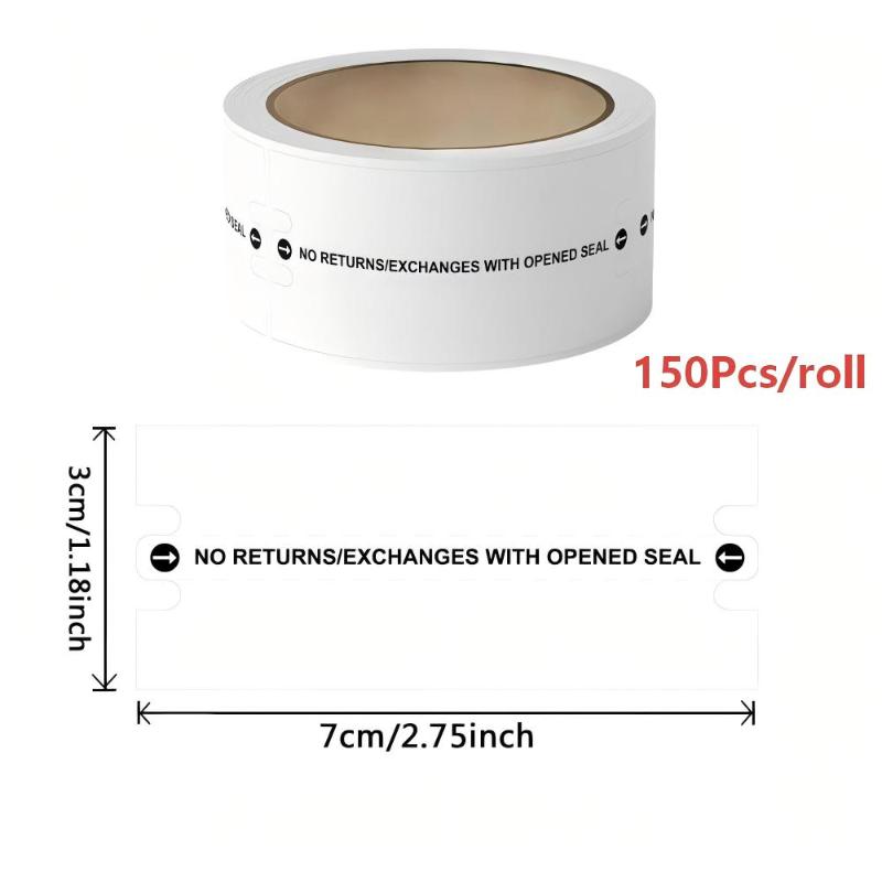 100/150 Stück manipulationssichere Siegelaufkleber Sicherheitsetiketten Siegelbandrolle Diebstahlsicheres Paketversiegelungsband für Versandverpackungen