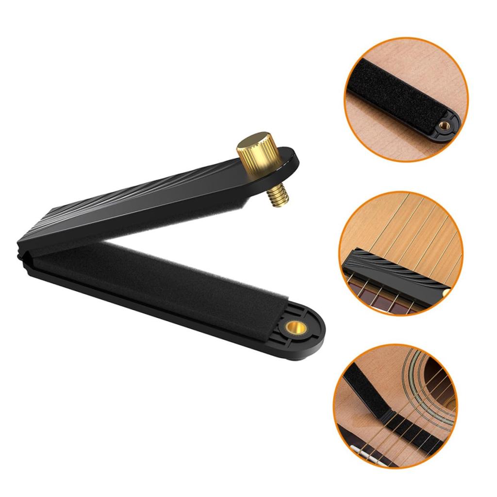 Abaodam Guitar Muting Acoustic Guitar String Mute Screw Adjustable Volume Compact for Music Late Night School Summer Festivals Stand, Accessories,