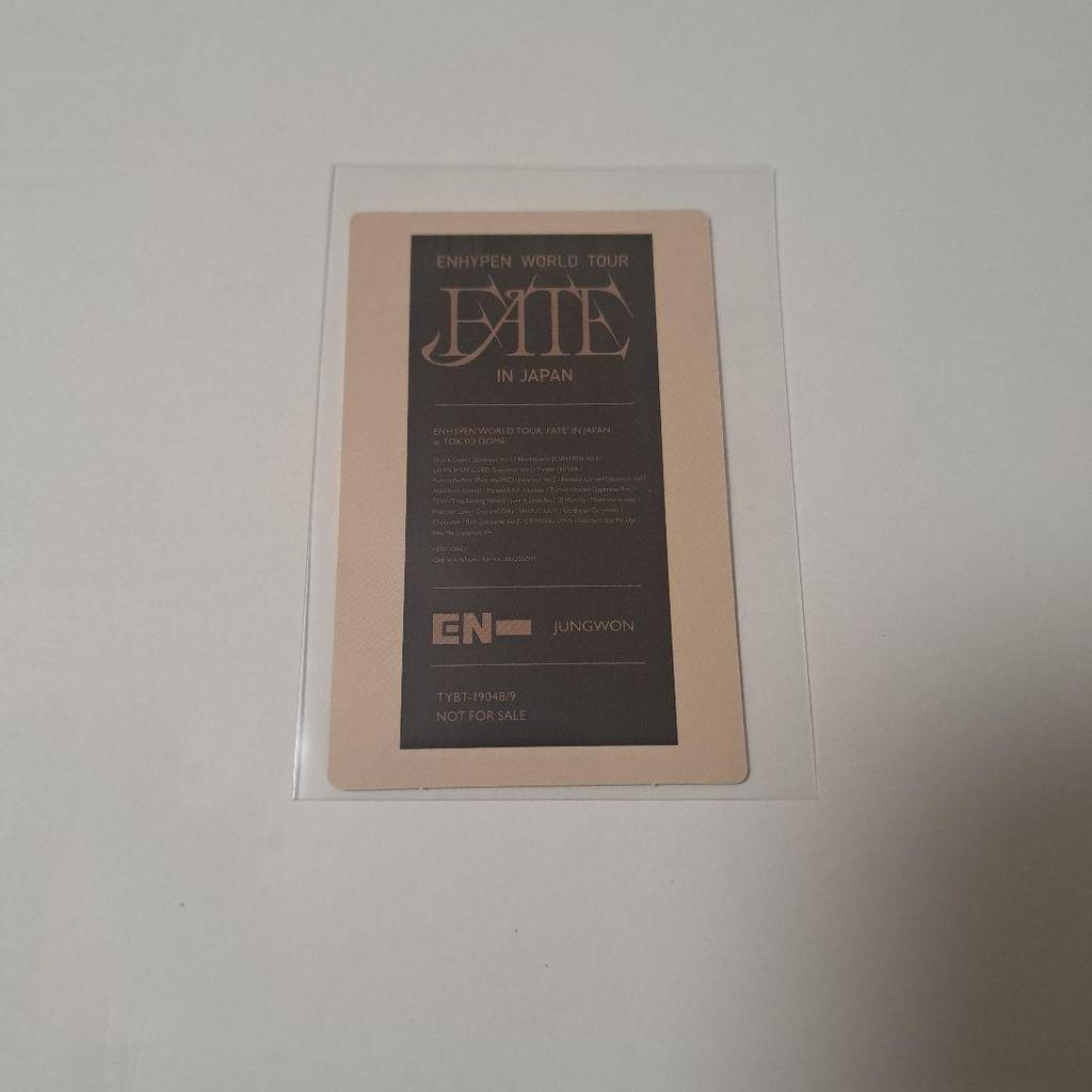[USED] ENHYPEN FATE IN JAPAN Regular Edition DVD Jungwon Trading Card