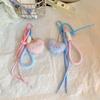 Dopamine Heart Pendant Key Ring Korean Style Y2k Bag Pendant Braided Rope Bag Charm  Girls