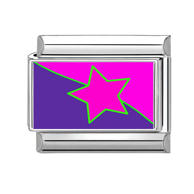 Fashion Purple Red Star Romantic Planet Daisy Cat Bead Fit 9mm Italian Charm Bracelet Stainless Steel Girls' DIY Making Jewelry