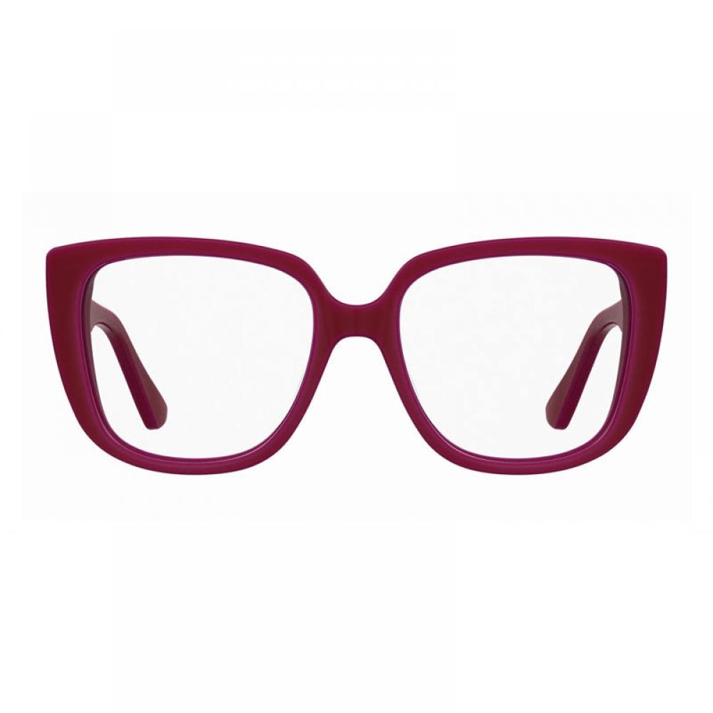 Moschino Eyeglasses Square Full Rim  Red Frame And Clear Demo Lens Lens Mos6220c9a00 Red