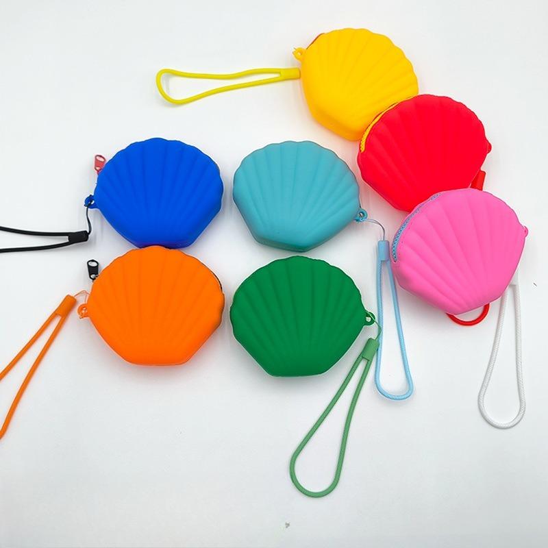 New Silicone Coin Purse Creative Shell Storage Bag Multifunctional Lipstick Cosmetic Storage Bag Children's Coin Purse