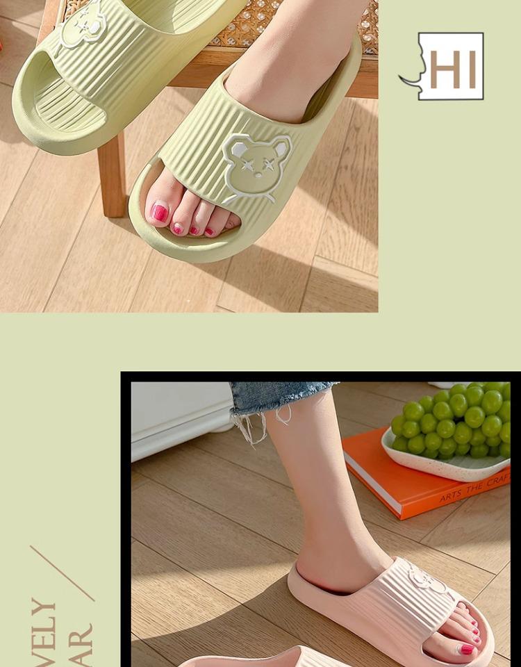 2024 New Girls' Anti-Slip Cartoon Indoor Slippers - Summer Bath Sandals for Kids