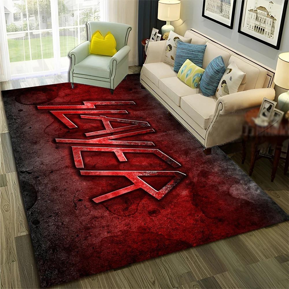 Death Metal Rock Large Carpet Rug for Home Living Room Bedroom Sofa Doormat Decor Kids Play Area Rug Carpet Non-slip Floor Mat