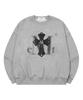 MUCENT Monique Blur Logo Cross Leather Patch Sweatshirt Unisex (2 Colors)