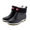 Fashion Rain Shoes Men Waterproof Rain Boots Non-Slip Rubber Boots Shoes Removable Velvet Cover Four Seasons Work Rubber Shoes 2024