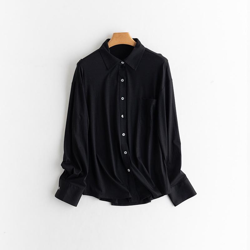 

Bohang 2025 Women s Long Sleeve Pocket Shirt - Casual, Versatile, High-End Fashion for Spring Large