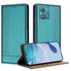 For Motorola Edge 40 Neo 5G Case L-Shaped Grid Pattern Leather Stand Phone Cover with Card Slots