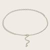 New Fashion Women'S Rhinestone Belt Metal Slim Waist Chain High Quality Versatile Dress Accessories Trendy Belt Bright Bride Bling Waist Chain Belt