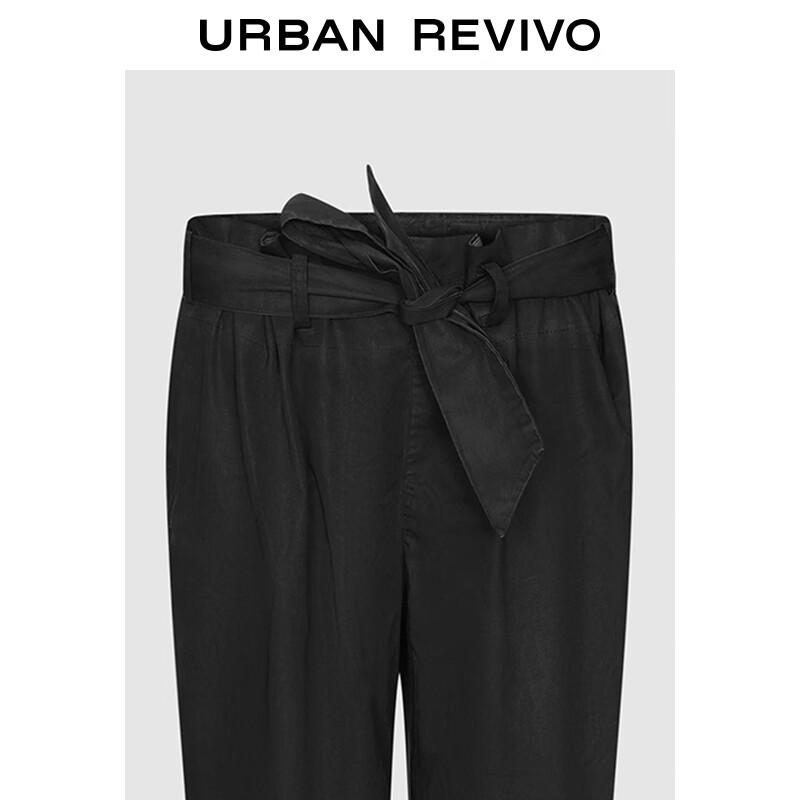 UR Women's Belted High-Waist Tapered Cropped Pants