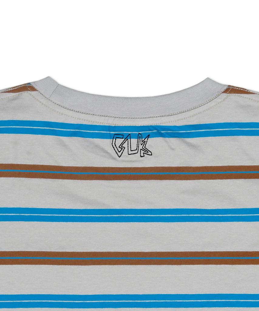 GLACK Gt141 Multi-Stripe Pocket T-Shirt (Gray)