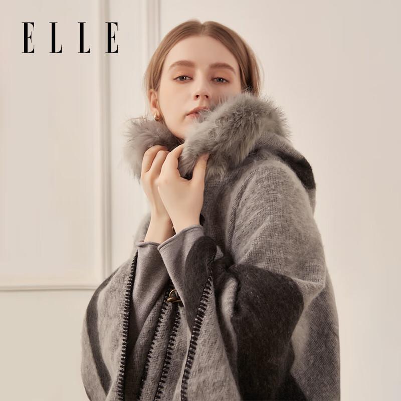 ELLE Women's Warm Plush Shawl Cape