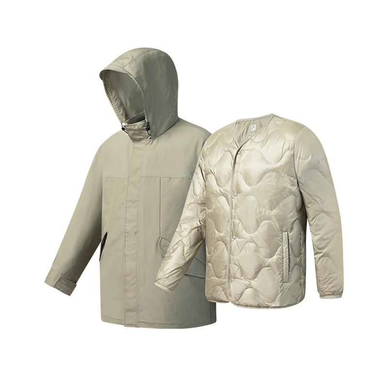 Fila Urban Explore Series Two-Piece Sports Hooded Loose Down Jacket Men Outerwear A11M548901F-BN