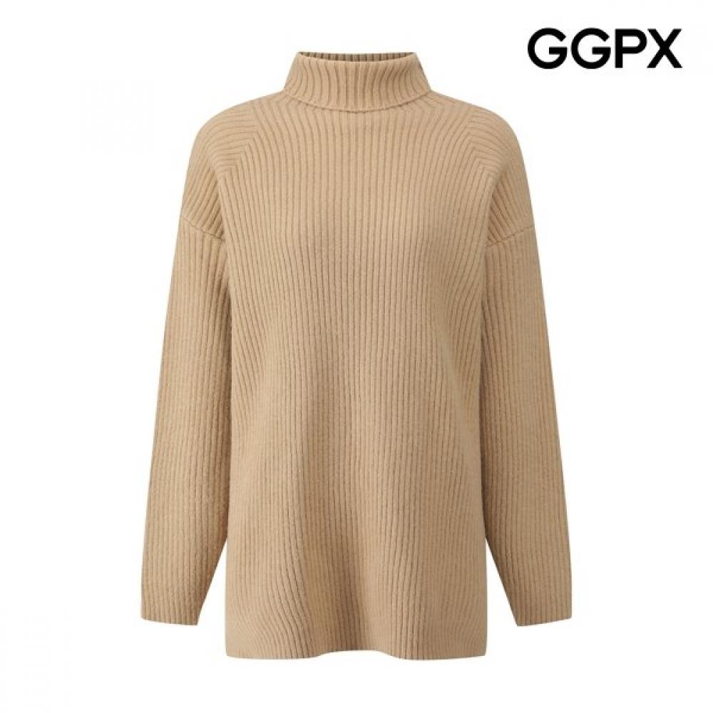 Ggpx Turtleneck Solid Rib Knit Gpckp066f beige/F