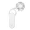 Handlicher Nackenventilator USB Wiederaufladbar Schwanenhals Biegsam Persönlicher Tragbarer Ventilator für Draußen Weiß