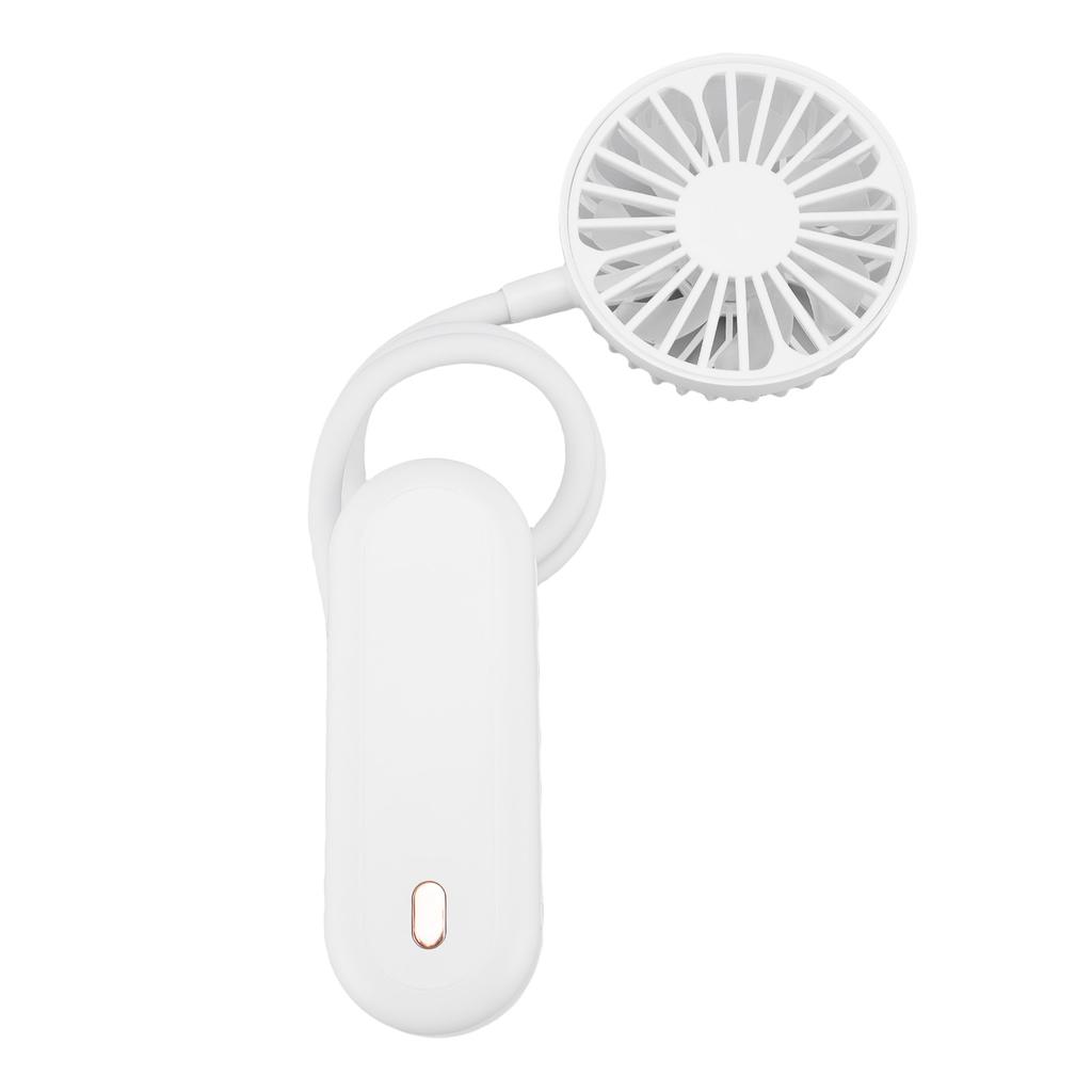 Handlicher Nackenventilator USB Wiederaufladbar Schwanenhals Biegsam Persönlicher Tragbarer Ventilator für Draußen Weiß