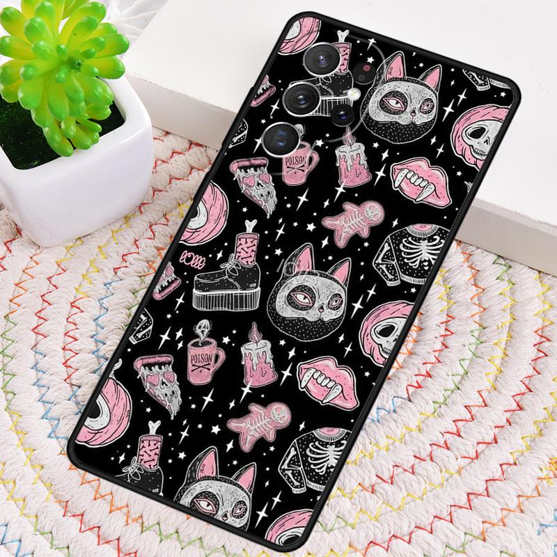 Custodia per Telefono in Silicone Goth Strega Pastello Girly per Samsung Galaxy note 10 pro S26 S25 S24 S23 S22 S21 Plus S25Ultra Capa Cover