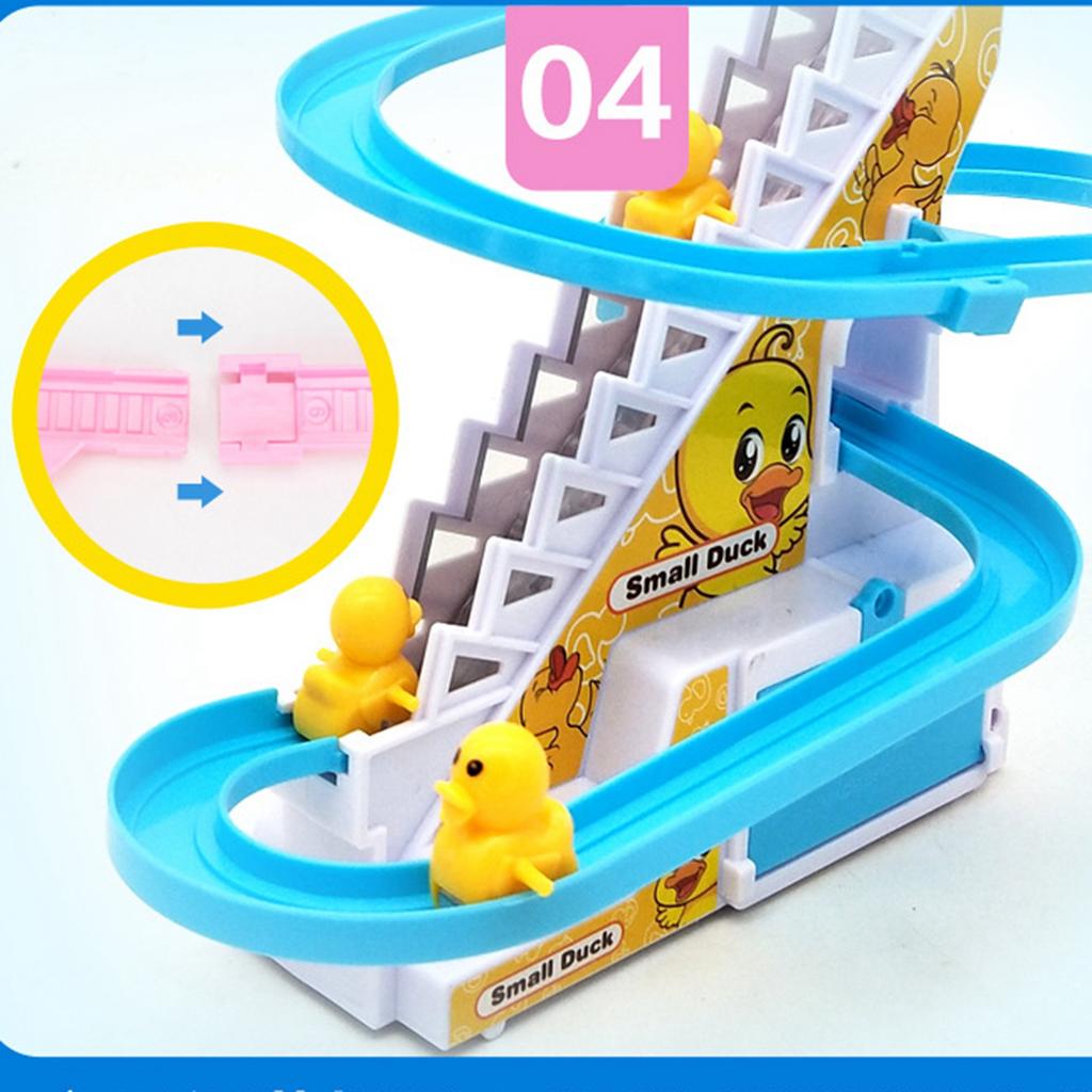 Climbing Stairs Toy Small Duck Cute Brain Exercise Educational Slider Rail Family Interaction Toy 9
