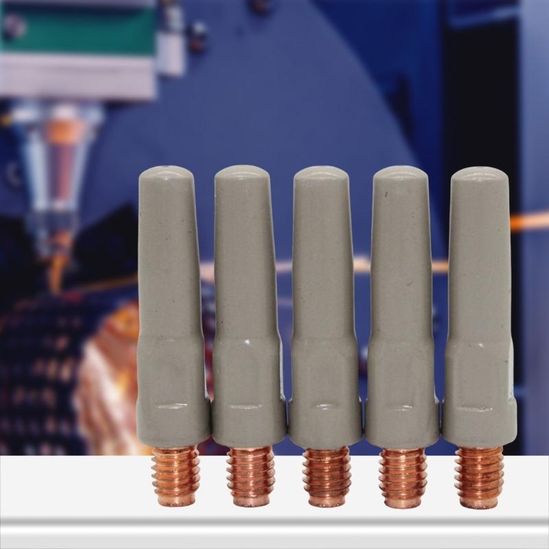 5pcs 40mm Conductive Nozzles With Special Coating For Improved Wear Resistance In Safe Welding Better Heat Dissipation