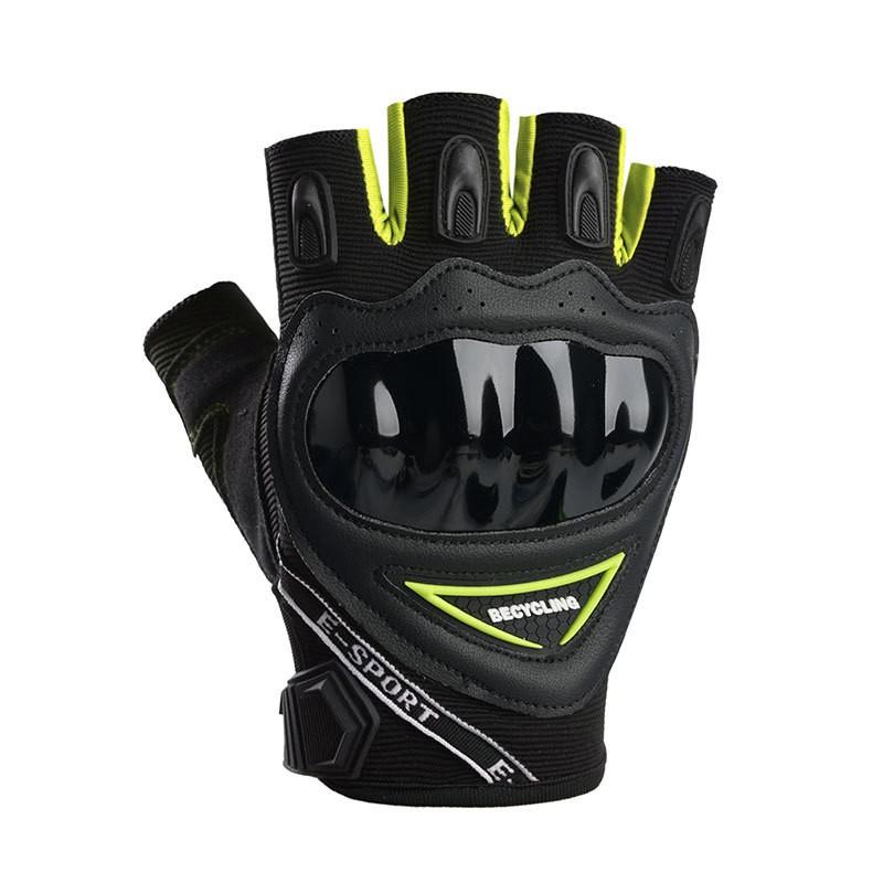 Mens Half-Finger Motorcycle Riding Gloves With Anti-Slip Palm Abrasion-Resistant Outdoor Off-Road Protection Gear