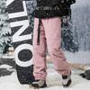 Unisex Waterproof Windproof Winter Snow Pants, Fleece-Lined with Cuffed Ankles