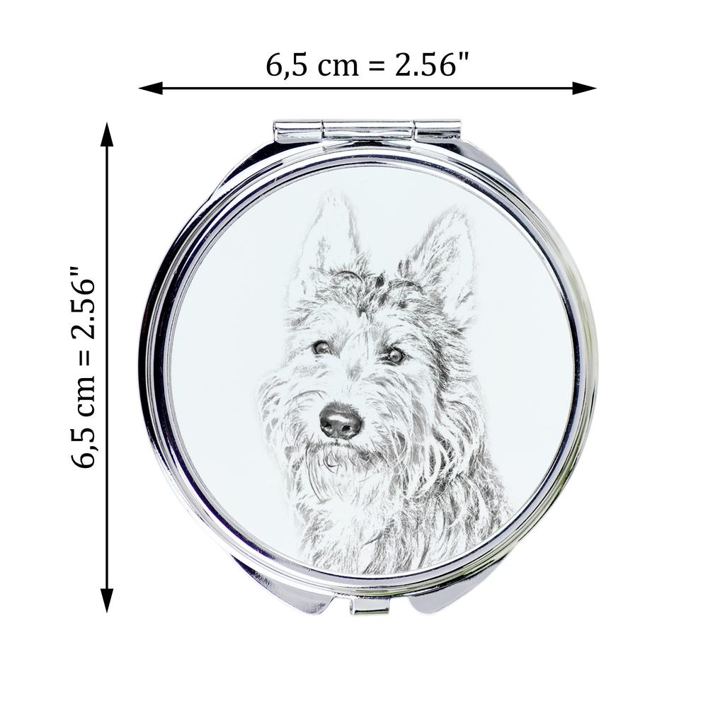 Picardy Sheepdog, Berger Picard – Pocket mirror with a dog, personalized mirror for a purse | Art-Dog