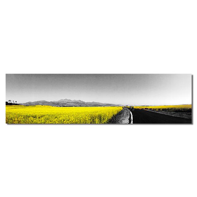 Naturlandskap Bybilde Svart Rød Tog Lerretmaleri Veggkunst Bilder Plakater og Trykk for Stue Soverom Hjemmeinnredning Uten Ramme