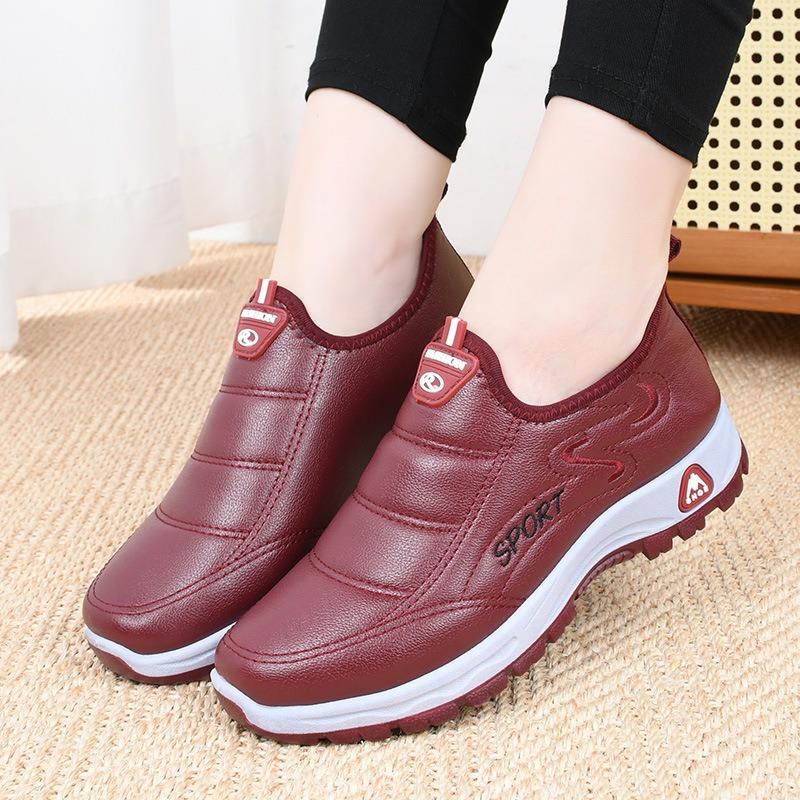 Sněhule Dámské Boty Teplá plyšová kožešina Kotníkové boty Zimní Dámské Nazouváky Ploché Neformální boty