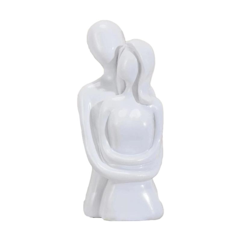 

Couples Hugging Sculpture,Abstract Art Couple Statues Modern Home Decors Ornament for Desktop Shelf Bookshelf Decors белый