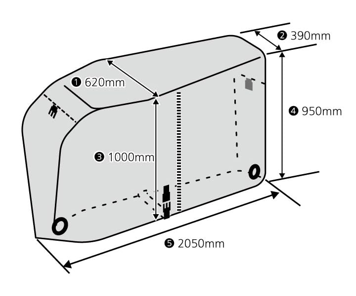 Panasonic NSAR159 Electric Bicycle Compatible with Rear Baskets Cover, Large,
