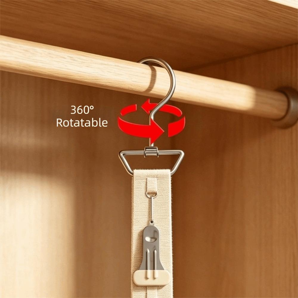 Portable 7 Clips Wardrobe Hat Rack Space Saving with Hook Wardrobe Hat Hanging Rope Hat Hanger Hat