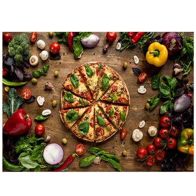 Pittura diamante 5D fai da te Verdure e pizza Mosaico diamante Punto croce Rotondo strass rotondo
