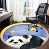 1pc Panda Moon Office Round Area Rug, Indoor Mat Suitable ForOffice, Under Office Chairs Bedroom Living Room Home Decor, Room Decot137