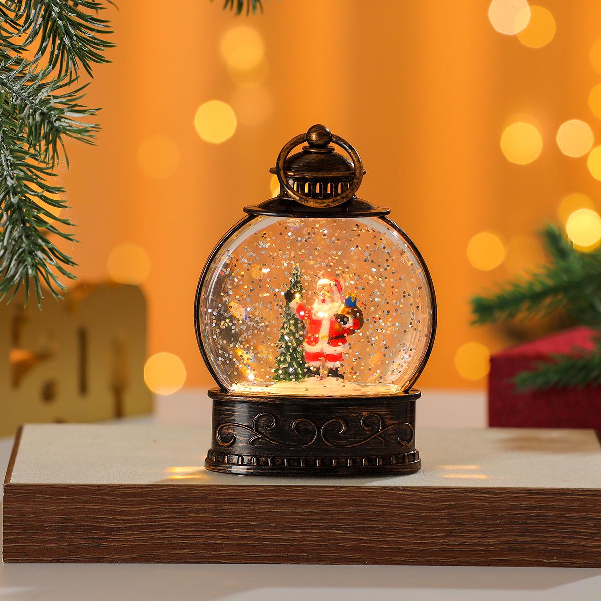 Christmas Water-Filled Glowing Lantern Night Light Ornament