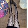 Sexy Black Grid Fishnet Tights Women'S Fashion Hollow Out Pantyhose Gothic Punk Style Stockings For Party Clubwear Cosplay Pants