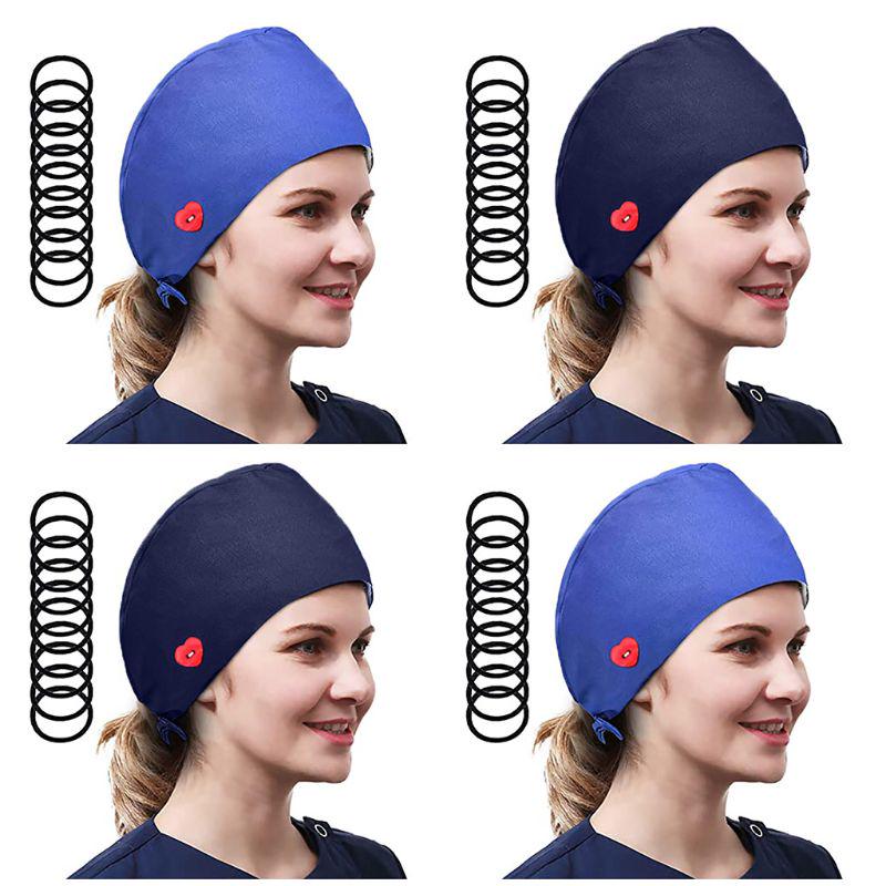 Women Doctor Nurse Buttons Surgical 