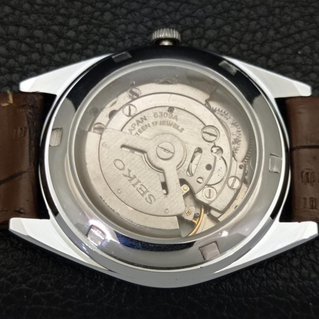 REFURBISHED VINTAGE SEIKO AUTOMATIC 6309A JAPAN MENS SILVER DIAL WATCH a701738-5 R206c-a701738