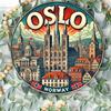 Vintage Oslo Norway Metal Wall Sign Art Home Decor Bedroom Kitchen
