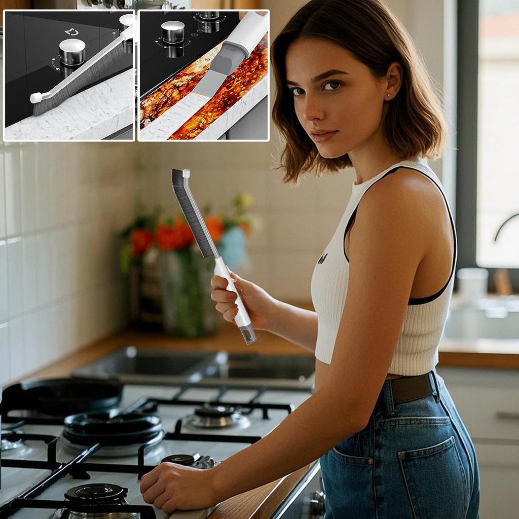 2 pcs Bathroom Tile Groove Gap Cleaning Brush Kitchen Bathroom Fan Window Rails Cleaner Brush Cleaning Tool For Home Hotel