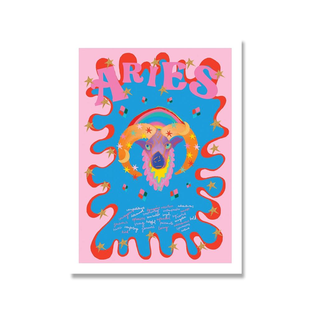 

Зодиакальное Созвездие Арт Постер Принт Абстрактный Бохо Красочный Странный Холст Живопись Настенная Картина Детская Гостиная Домашний Декор 21x30cm No Framed