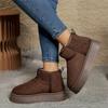Women's EU‑Size Platform Snow Boots, Winter Fleece‑Lined Thickened Warm Cotton Shoes, New Anti‑Slip Winter Boots for Northeast Cold Weather