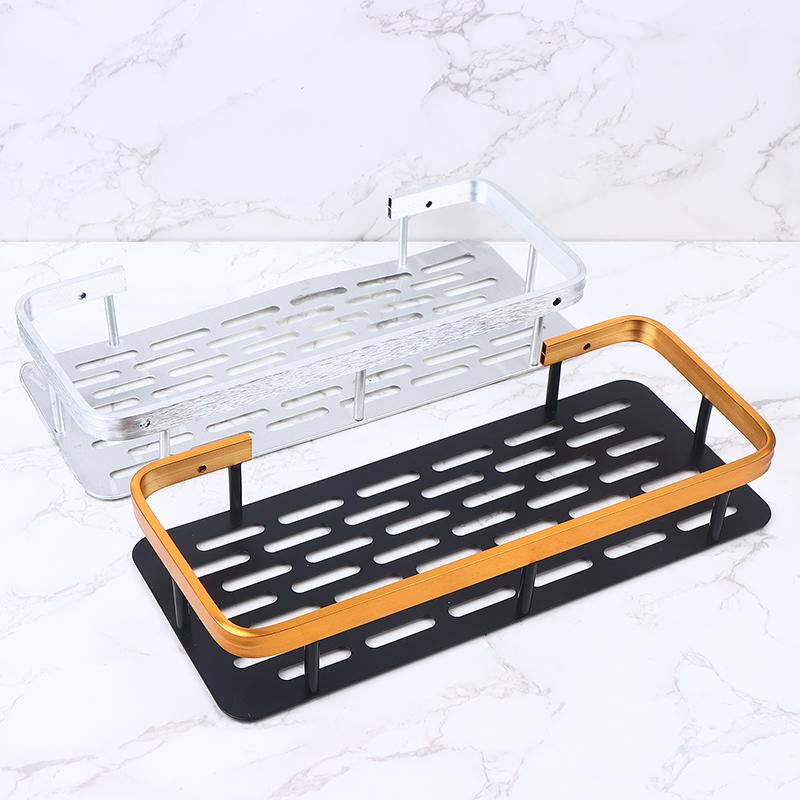 Wall Hanging Corner Single Layer Rectangular Bracket Wall Mounted Shower Shampoo Rack Bathroom Rack Towel Rack Bracket