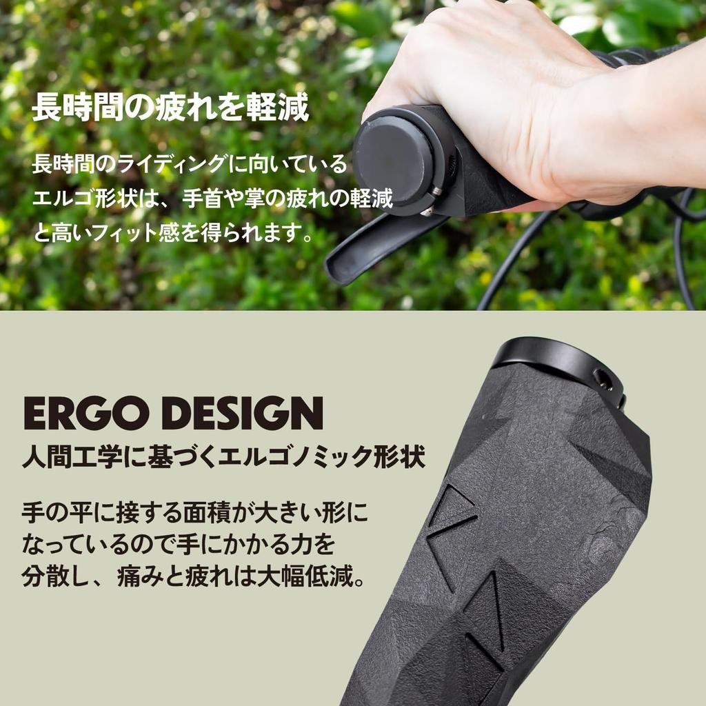 GORIX Ergo ein einzigartiges Design, das Ermüdung reduziert und anpassbare Griffe für Cross-Mini-Elektro und Griffe, Stoßdämpfung absorbiert. Lock-on Radfahren, Radfahren,