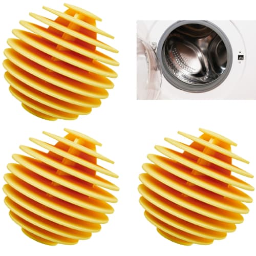 Leiasnow Laundry Balls, Set of 3, for Drum-Type Washers, Tangle Prevention, and Dust Removal (Orange, 3)